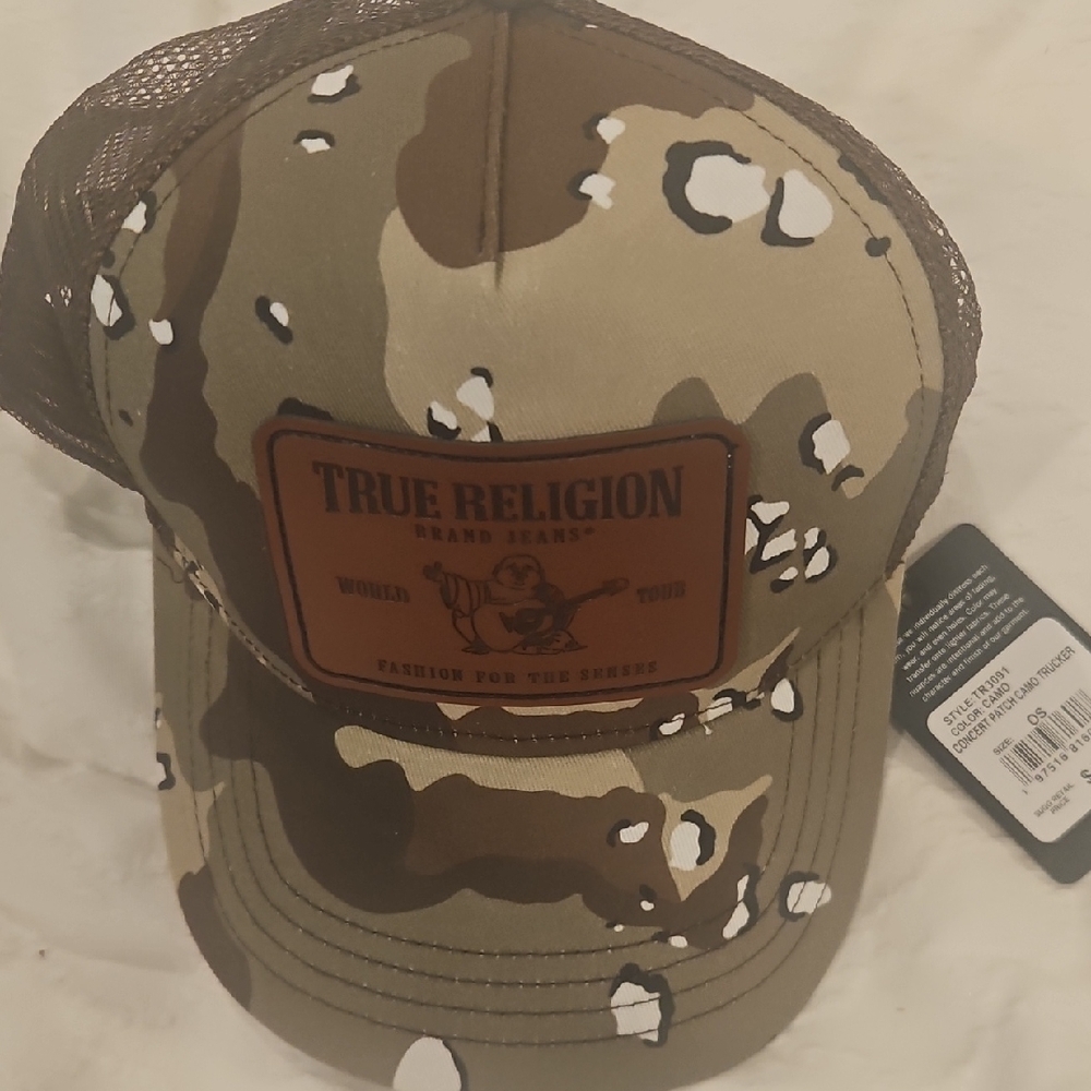 True Religion Brown Camo Cap